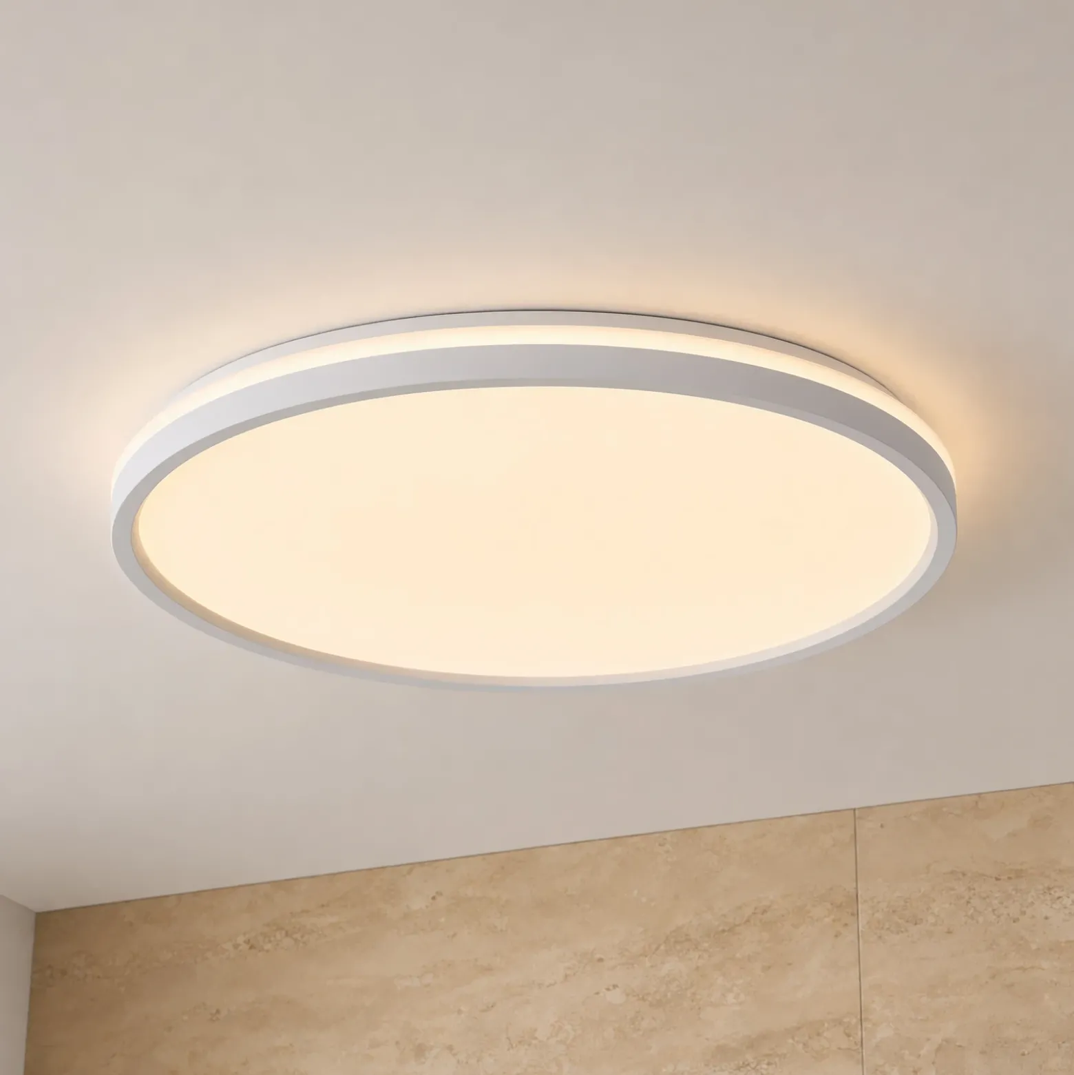 Plafón LED Edmund de Lindby, blanco, Ø 39 cm, CCT, IP44