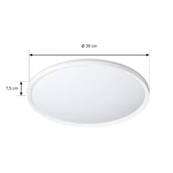 Plafón LED Edmund de Lindby, blanco, Ø 39 cm, CCT, IP44