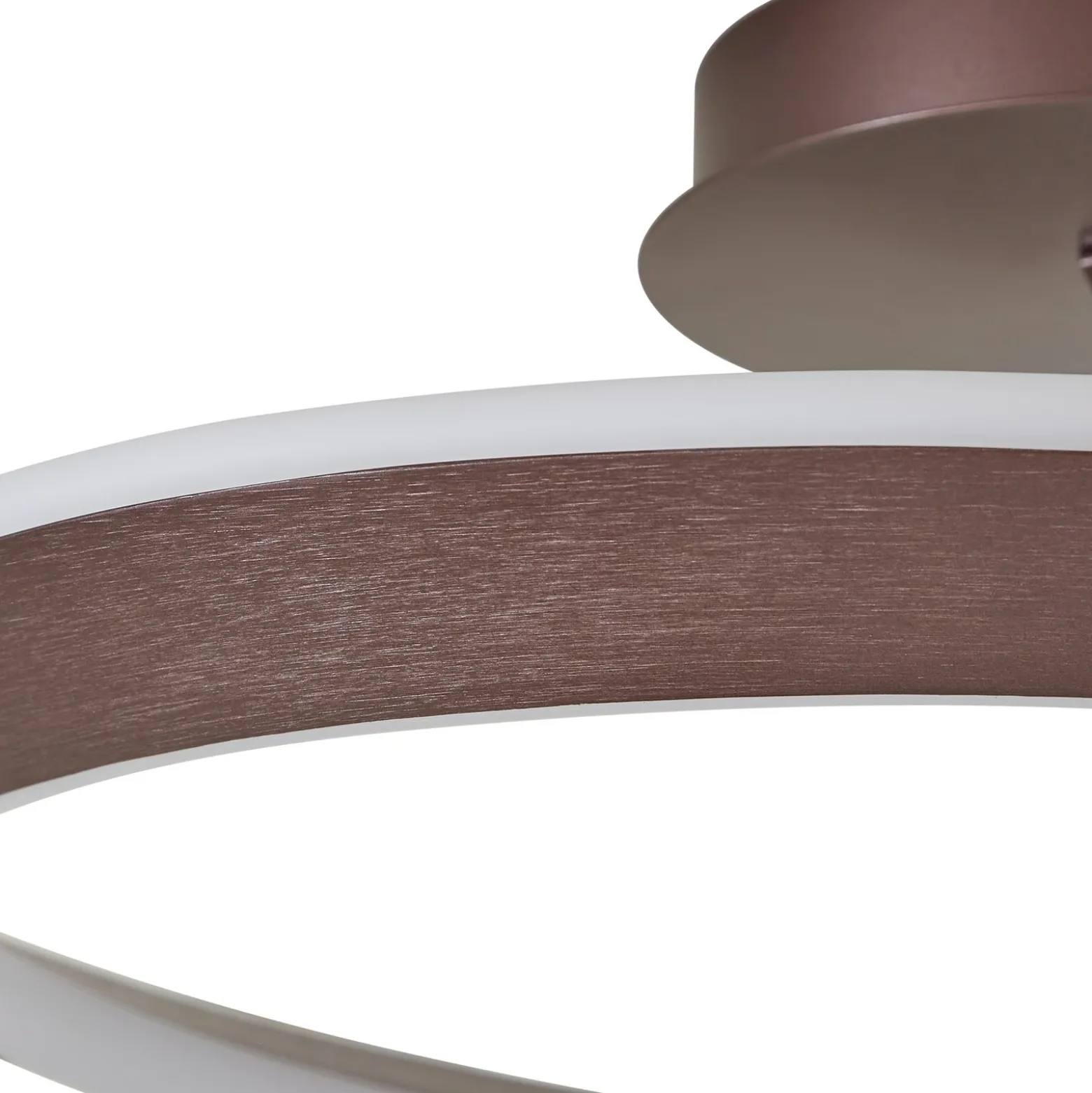 Plafón LED Eldra de Lucande, marrón café, Ø 55 cm, CCT
