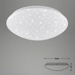 Plafón LED Elipso lámpara estrellada IP44 4.000K