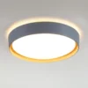 Plafón LED Emilia, atenuable en tres niveles, gris