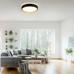 Plafón LED Emilia 3 niveles atenuable negro
