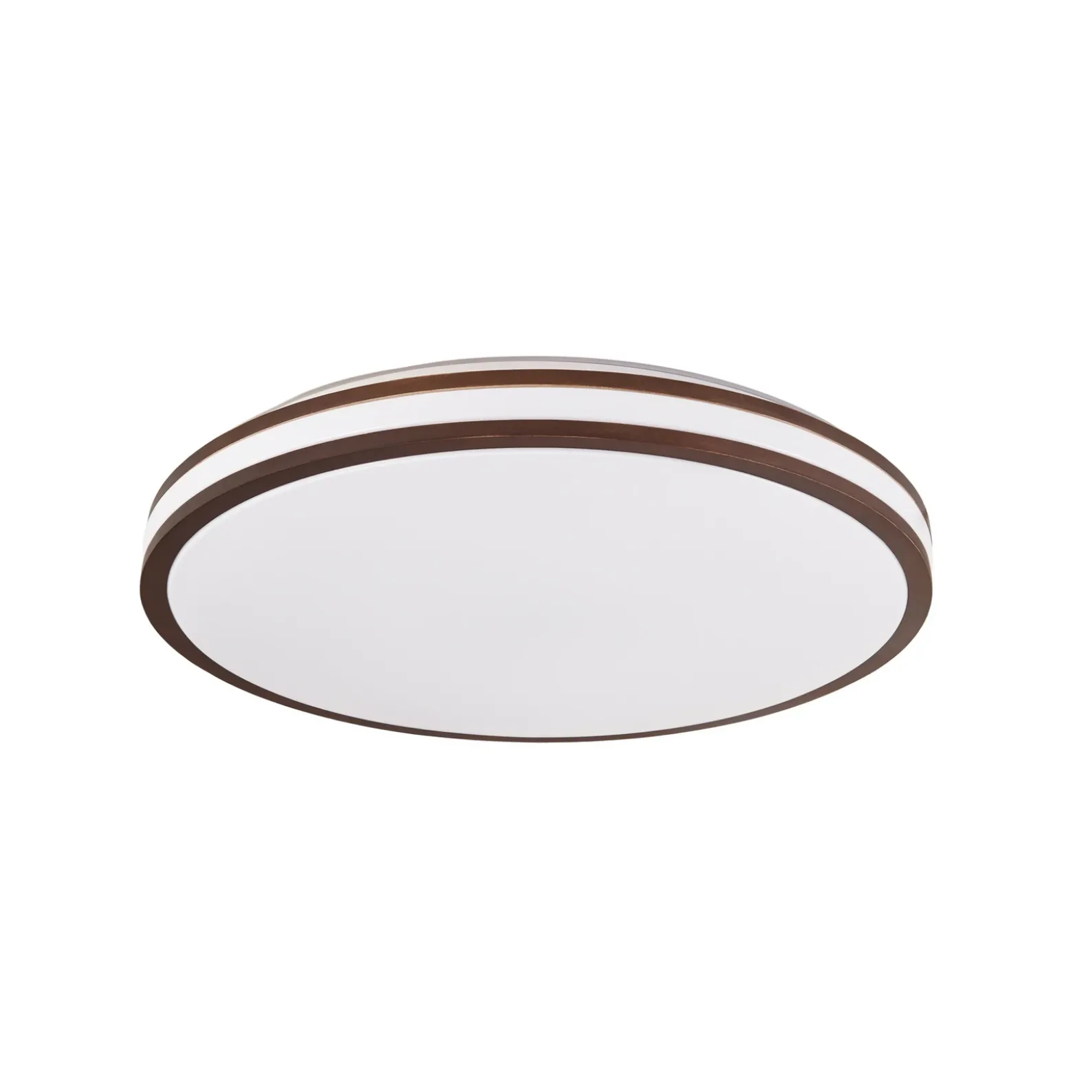 Plafón LED Emiva de Lindby, Ø 50 cm, madera oscura, CCT