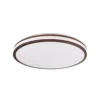 Plafón LED Emiva de Lindby, Ø 50 cm, madera oscura, CCT