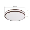 Plafón LED Emiva de Lindby, Ø 40 cm, madera oscura, CCT