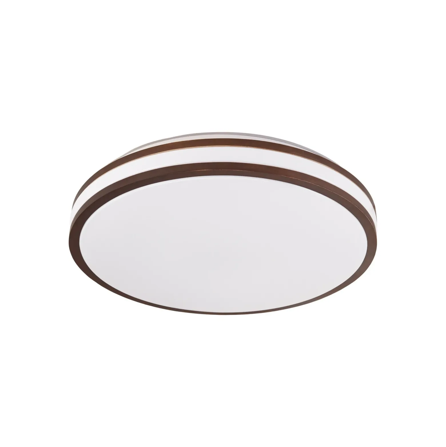 Plafón LED Emiva de Lindby, Ø 40 cm, madera oscura, CCT