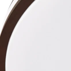 Plafón LED Emiva de Lindby, Ø 40 cm, madera oscura, CCT