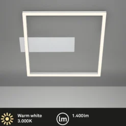 Plafón LED 3771 en forma de marco, aluminio