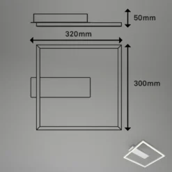 Plafón LED 3771 en forma de marco, aluminio