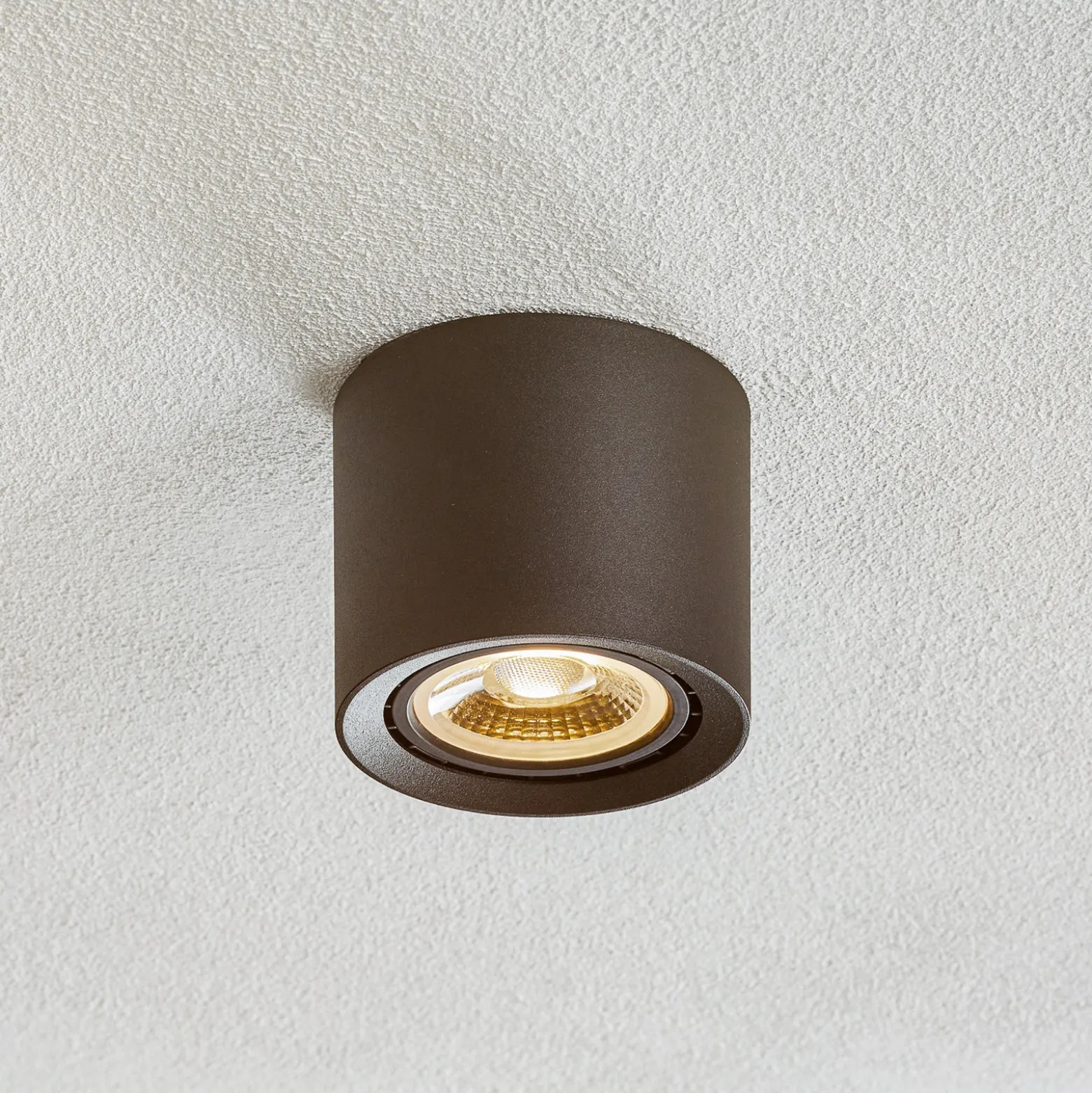Plafón LED Fedler dim to warm, negro