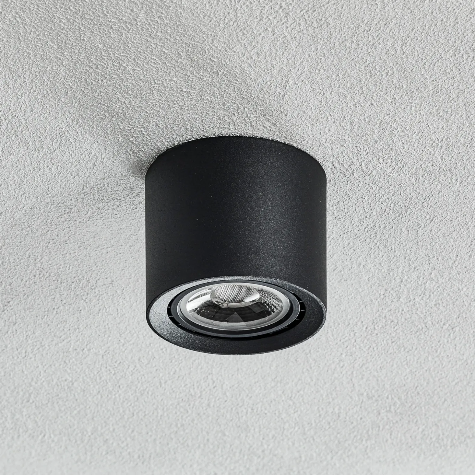 Plafón LED Fedler dim to warm, negro