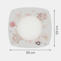Plafón LED «Feenwelt Starlight», blanco/rosa, 58 cm de largo