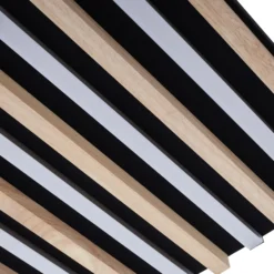 Plafón LED Firka de Lindby, blanco, madera, 42 cm, CCT, atenuable.