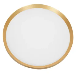 Plafón LED Flady, color dorado, Ø 50 cm directo/indirecto