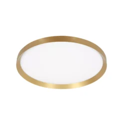 Plafón LED Flady, color dorado, Ø 50 cm directo/indirecto