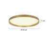 Plafón LED Flady, color dorado, Ø 40 cm directo/indirecto