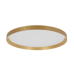 Plafón LED Flady, color dorado, Ø 40 cm directo/indirecto