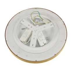 Plafón LED Flady, color dorado, Ø 40 cm directo/indirecto