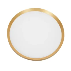Plafón LED Flady, color dorado, Ø 40 cm directo/indirecto