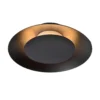 Plafón LED Foskal en negro, Ø 21,5 cm