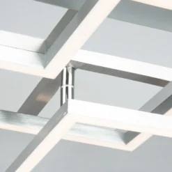 Plafón LED Frame step-dim cromo-aluminio 76x37cm