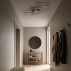 Plafón LED Frame step-dim cromo-aluminio 76x37cm