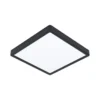 Plafón LED Fueva 5 IP44 840 negro 28,5x28,5