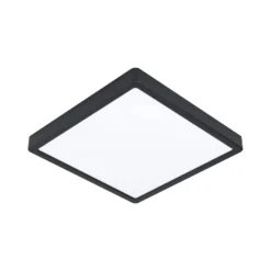 Plafón LED Fueva 5 IP44 840 negro 28,5x28,5