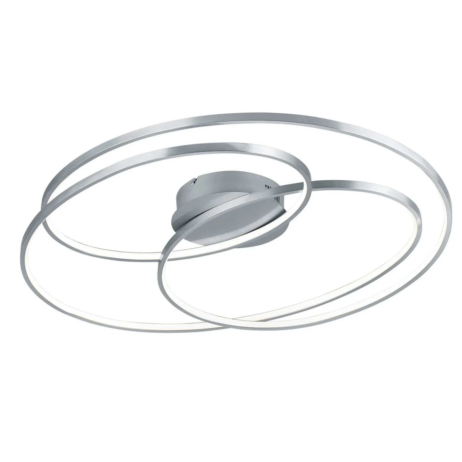 Plafón LED Gale, 80 cm, níquel mate