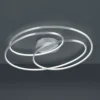 Plafón LED Gale, 80 cm, níquel mate