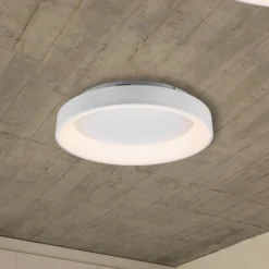 Plafón LED Girona con control remoto, blanco
