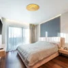 Plafón LED Heda, Ø 35 cm, dorado, metal