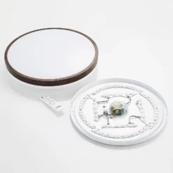 Plafón LED Hudsona de Lindby, Ø 49 cm, madera, marrón
