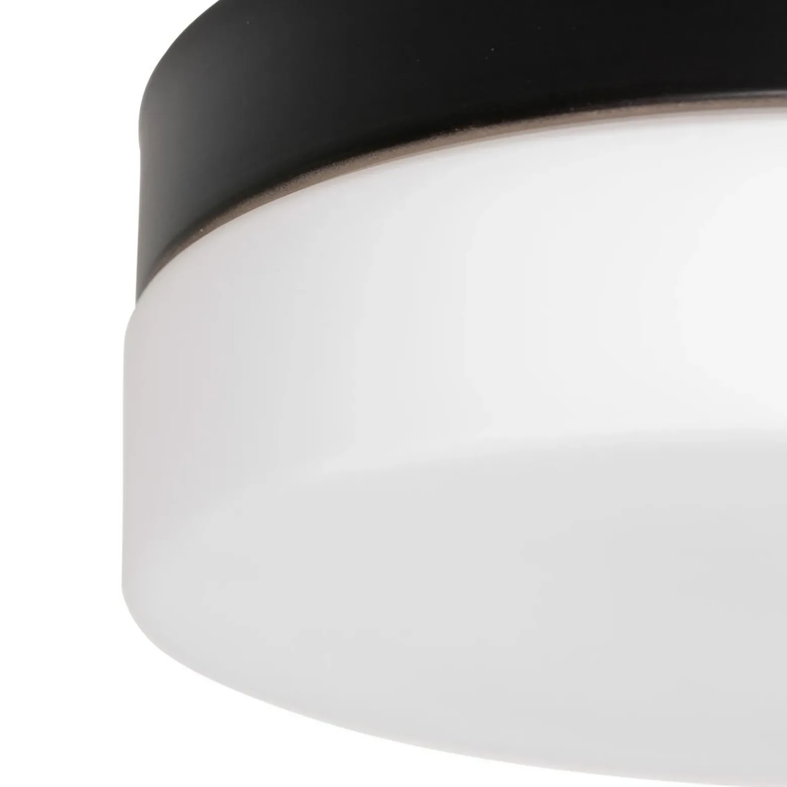 Plafón LED Ikaro negro, Ø 18 cm, metal, plástico