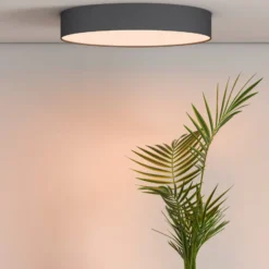 plafón LED inteligente Calex Fabric, Ø 30 cm, RGBW, atenuable