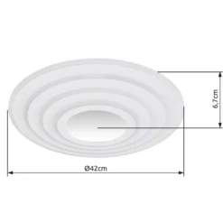 Plafón LED inteligente Jocelyn, blanco, CCT, control remoto