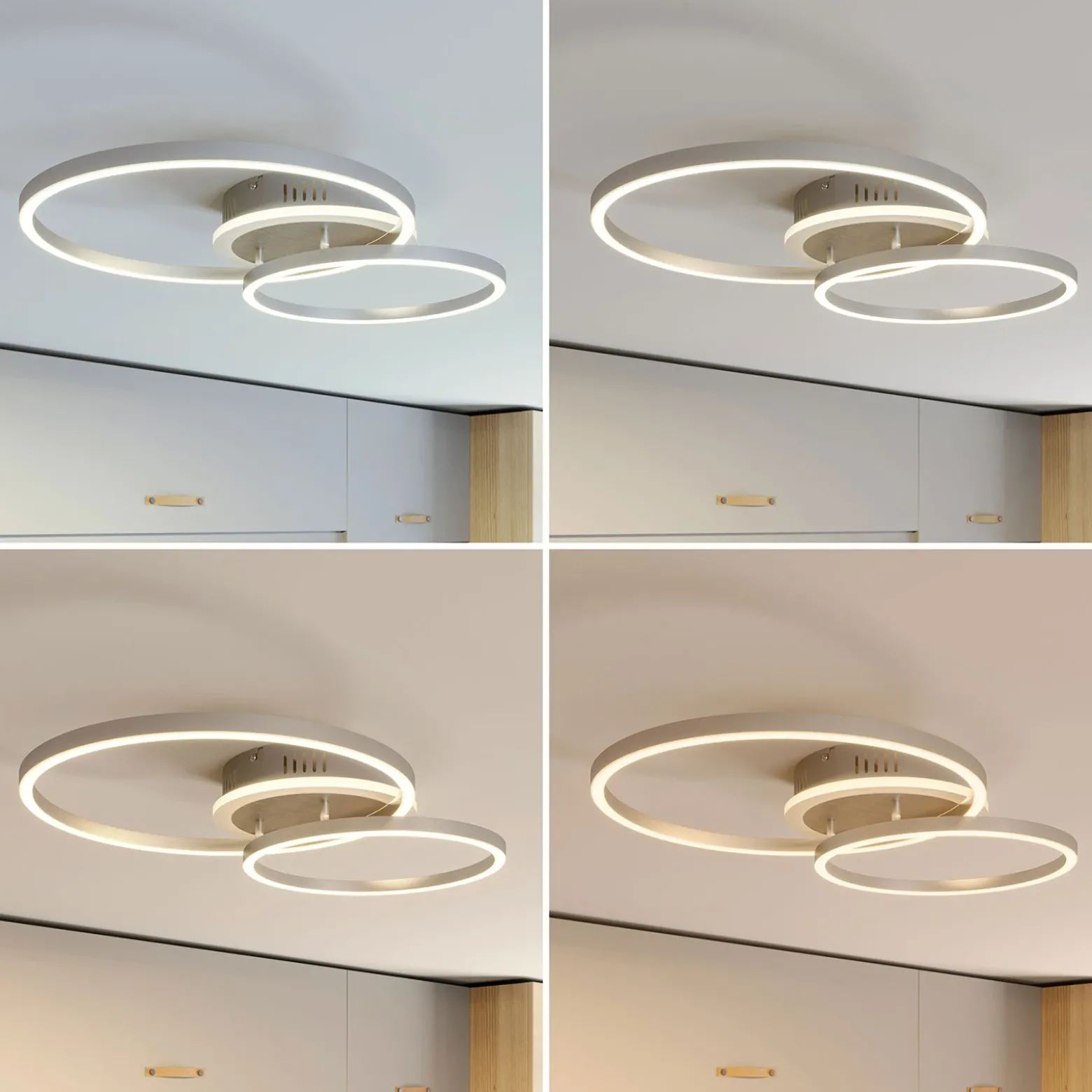 Plafón LED inteligente Lindby Smart Edica, 58 cm, Tuya, CCT