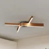 Plafón LED inteligente para techo Folcino-Z, color bronce, 64 cm, CCT