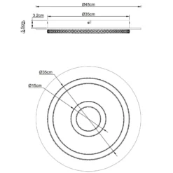 Plafón LED Jayden, blanco/antracita, CCT, atenuable