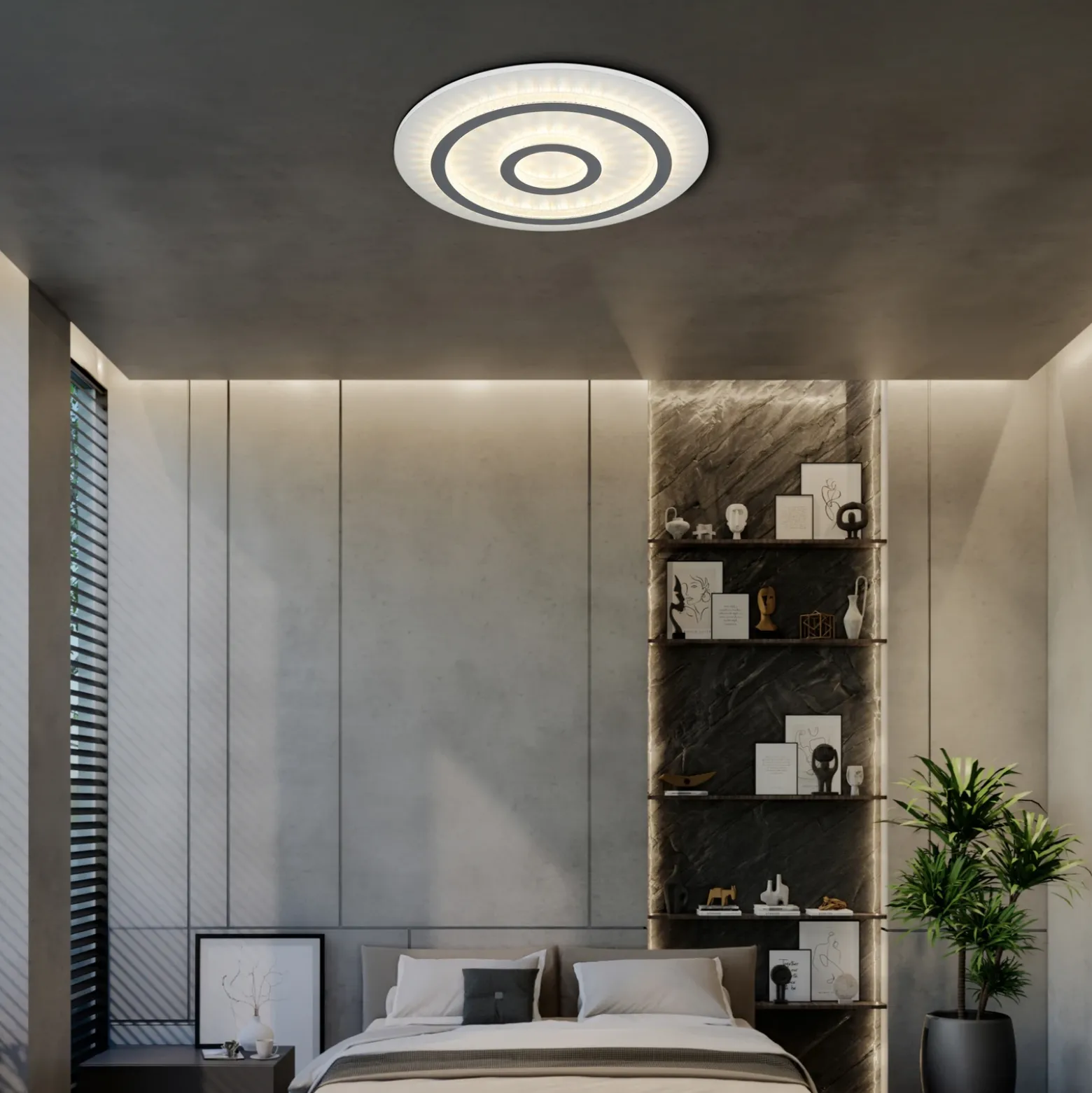 Plafón LED Jayden, blanco/antracita, CCT, atenuable