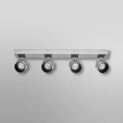 Plafón LED Jupiter de OSRAM, 4 luces, plateada, metal