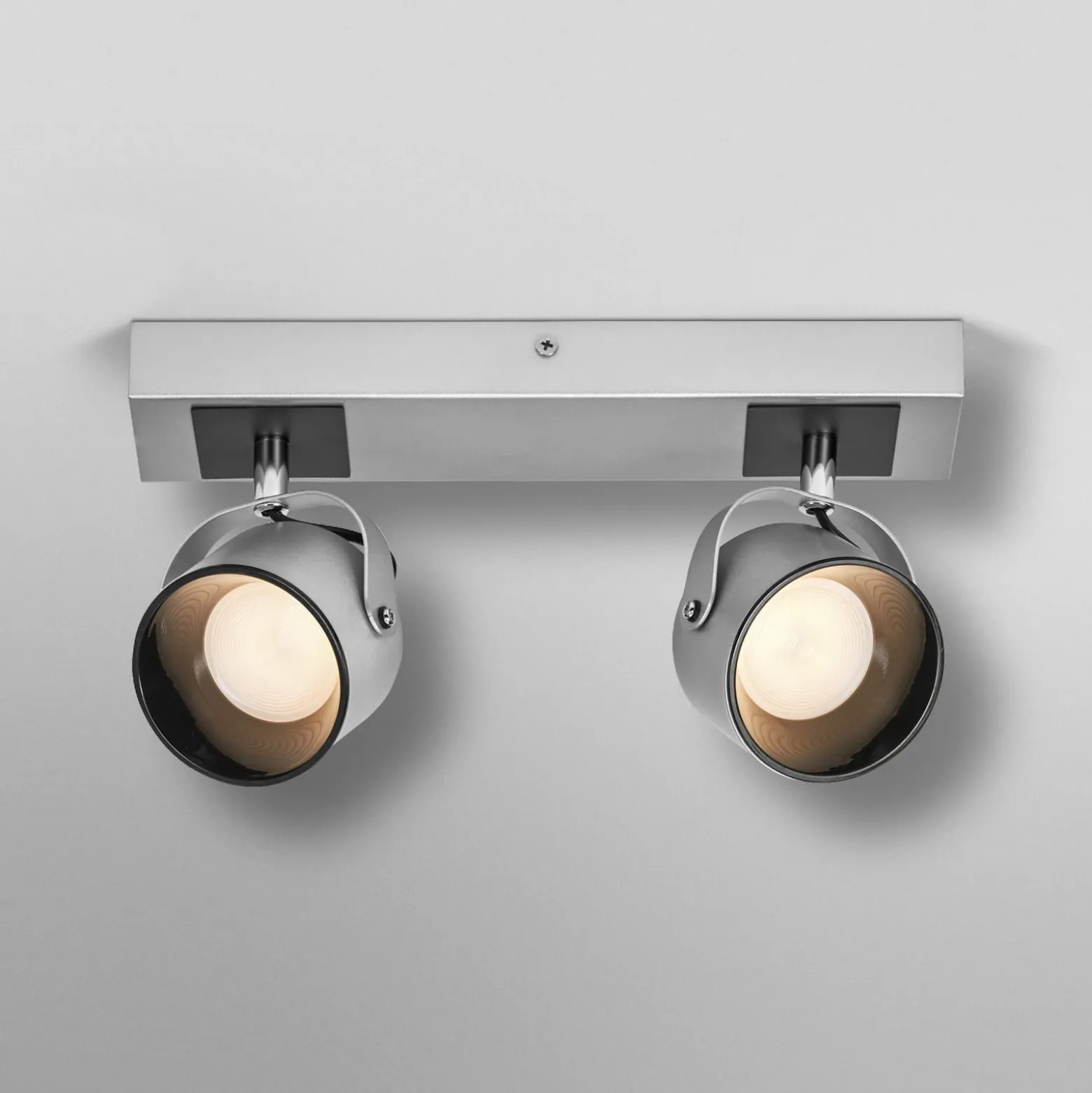 Plafón LED Jupiter de OSRAM, 2 luces, plateada, metal