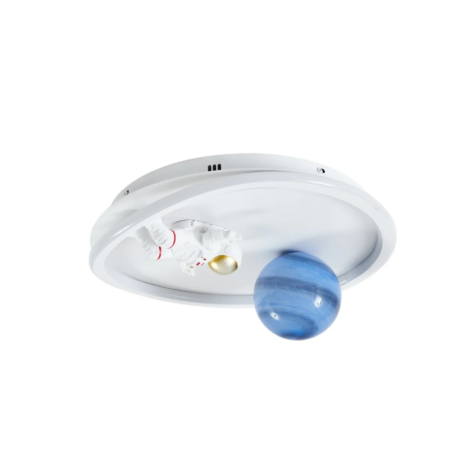 Plafón LED Kosmo de Lindby, 40 cm, blanco, metal, tierra