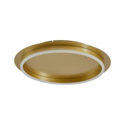 Plafón LED Kunis de Lindby, dorado, plástico, Ø 46cm