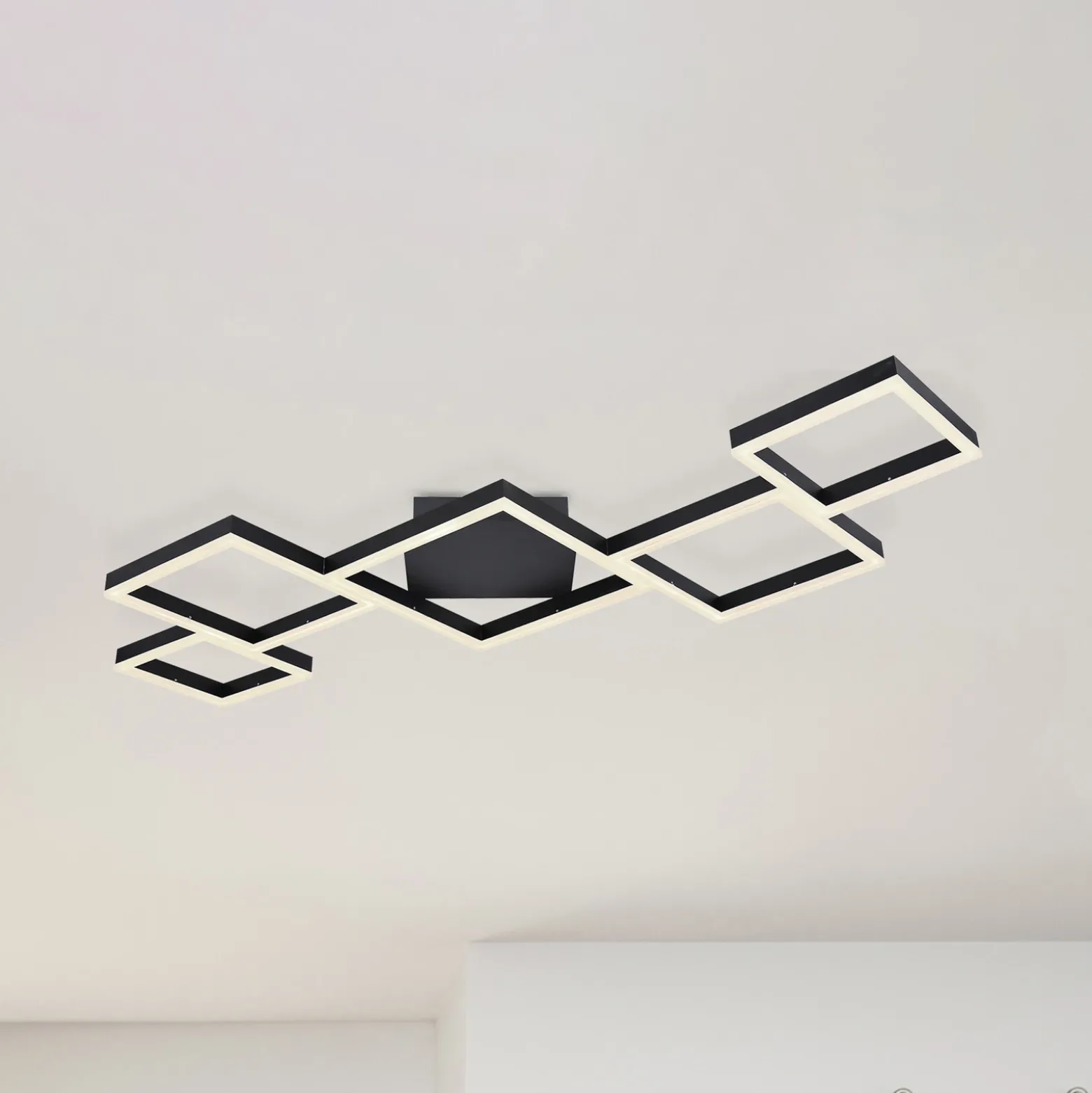 Plafón LED Kurio, 5 luces, negro, CTT