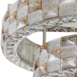 Plafón LED Lidia, ámbar/transparente, cristal, CCT, atenuable