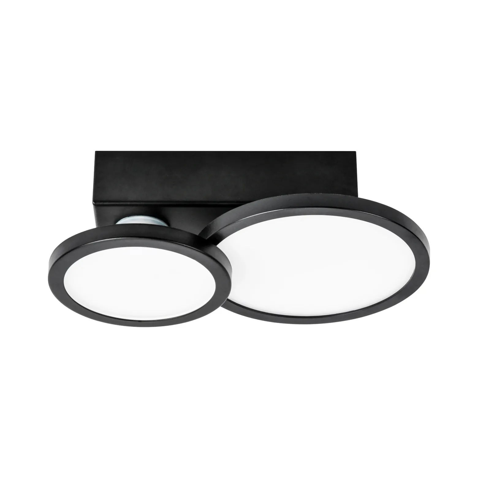 Plafón LED LightMe Aqua GU10 de 2 luces, negro