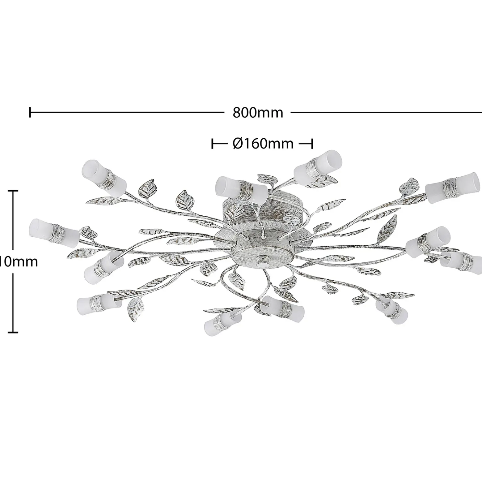 Plafón LED Lindby Bolonia, latón/blanco, Ø 80 cm