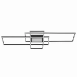 Plafón LED Lindby Caitlin, antracita, metal, 105cm