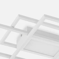 Plafón LED Lindby Caitlin, blanco, metal, 105cm